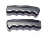 COPPIA MANOPOLE LAMELLARI NERE PER BICI DIAMETRO 22MM-LUNGHEZZA 110MM