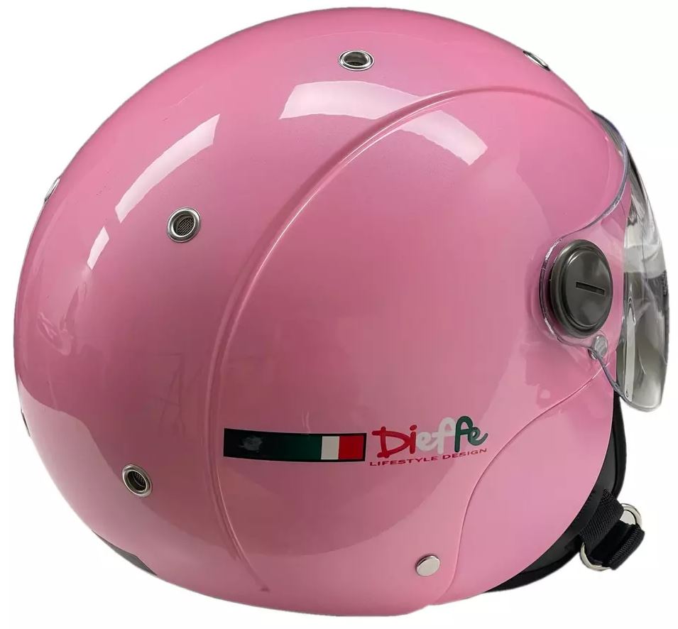 CASCO JET ROSA PER BIMBO TG.M