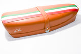 SELLA VESPA 50/125 ET3 C/SERRATURA MARRONE FASCIA TRICOLORE