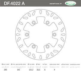 DISCO FRENO IN ACCIAIO