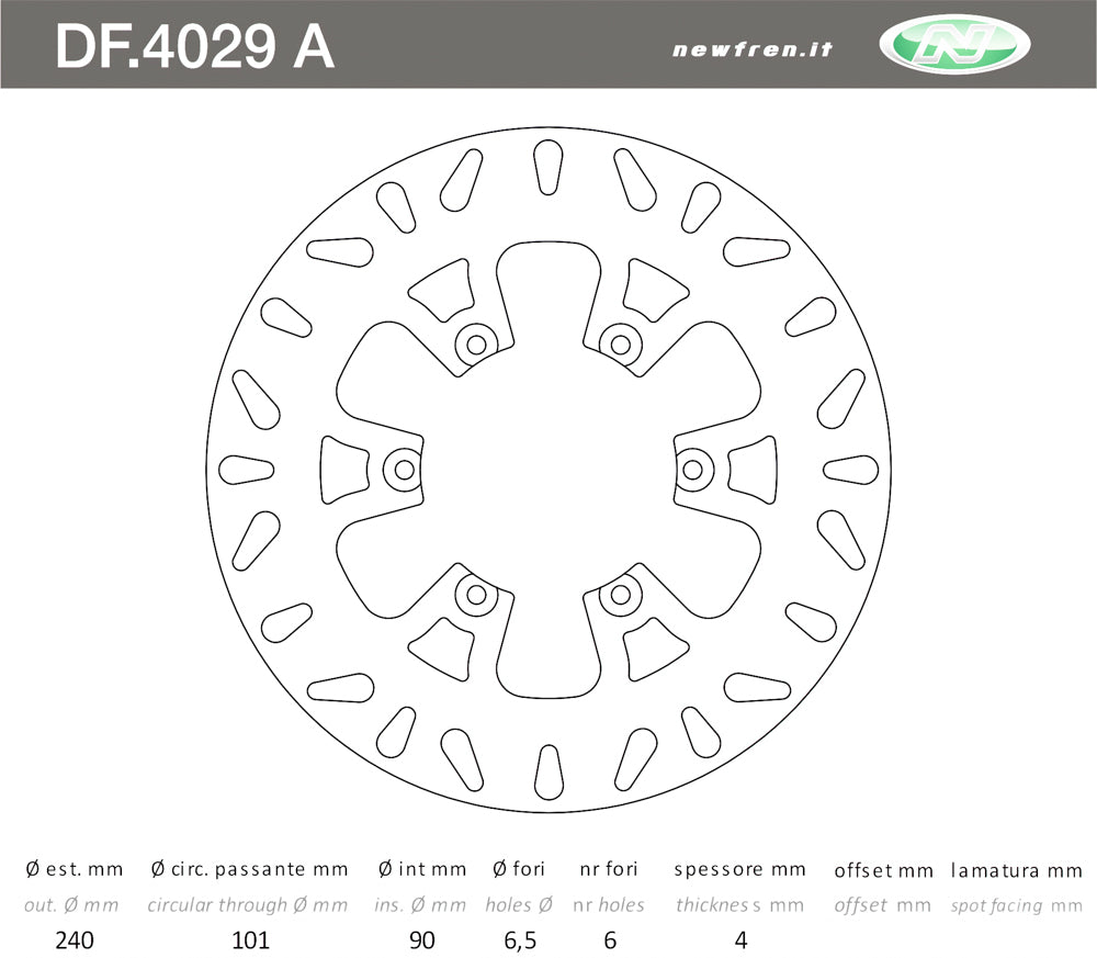 DISCO FRENO POST MADISON K 400 20022004