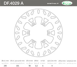 DISCO FRENO POST MADISON K 400 20022004