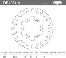DISCO FRENO IN ACCIAIO