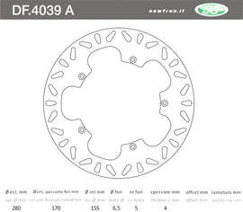 DISCO FRENO IN ACCIAIO