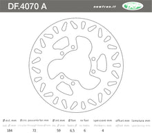 Carica l&#39;immagine nel visualizzatore di Gallery, DISCO FRENO POST ZULU 50 2001