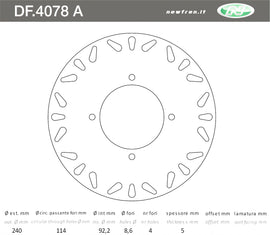 DISCO FRENO IN ACCIAIO