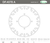 DISCO FRENO POSTERIORE IN ACCIAIO NEWFREN YAMAHA VP 125 X-CITY 2008>2011 VP 250 X-CITY 2007>2012 XC 300 VERSITY 2003>2006