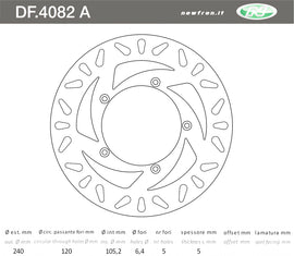 DISCO FRENO IN ACCIAIO