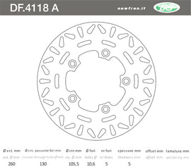 DISCO FRENO IN ACCIAIO