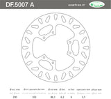 DISCO FRENO ANTERIORE IN ACCIAIO YAMAHA DT 125 R 1988>2003 DT 200 R 1988>1991 DT-Z TENERE 1989>1990 YZ 125-250-350 1985>1989