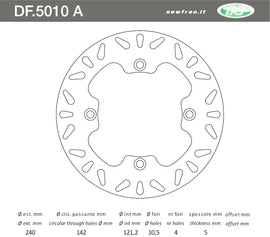 DISCO FRENO IN ACCIAIO