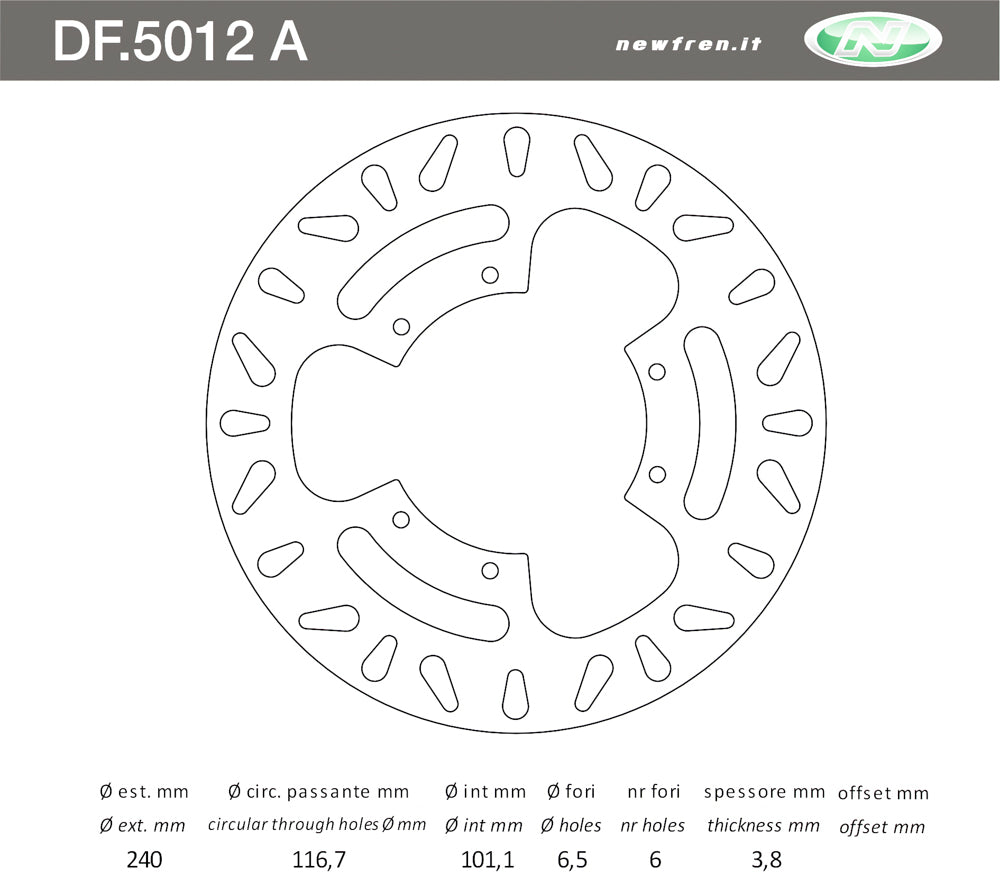 DISCO FRENO ANT CR R 125-250-500 9501