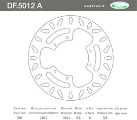 DISCO FRENO ANT CR R 125-250-500 9501