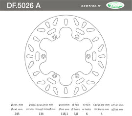 DISCO FRENO ANT YZ 125-250 19982000