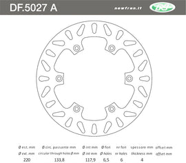 DISCO FRENO POST DR Z E 400 20002009