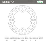 DISCO FRENO POSTERIORE IN ACCIAIO NEWFREN SUZUKI DR 250 S 1990>1995 DR 350 1990>1999 TS 125 1989>1996