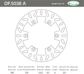 DISCO FRENO POST WR 125 19982002