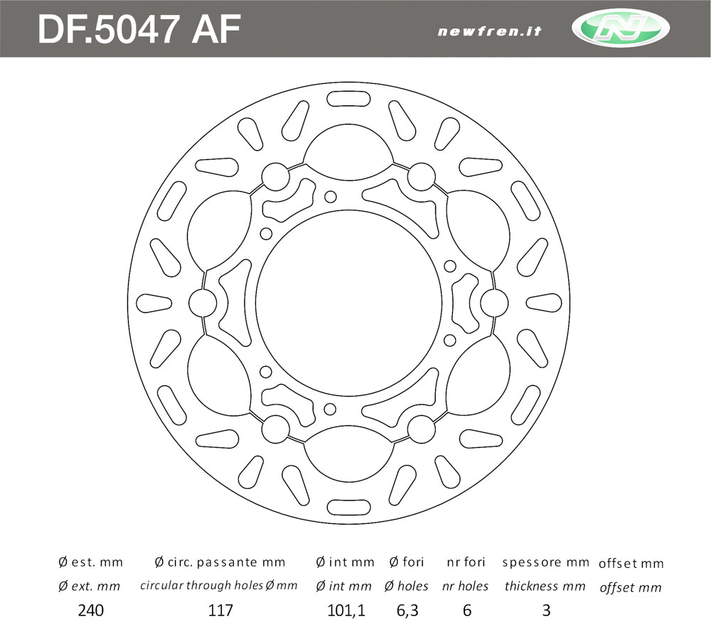 DISCO FRENO ANT CR 250 R 9510