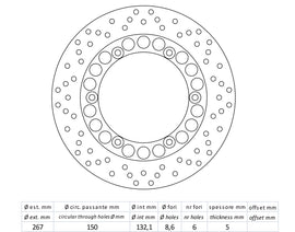 DISCO FRENO POST T-MAX 500 01-11