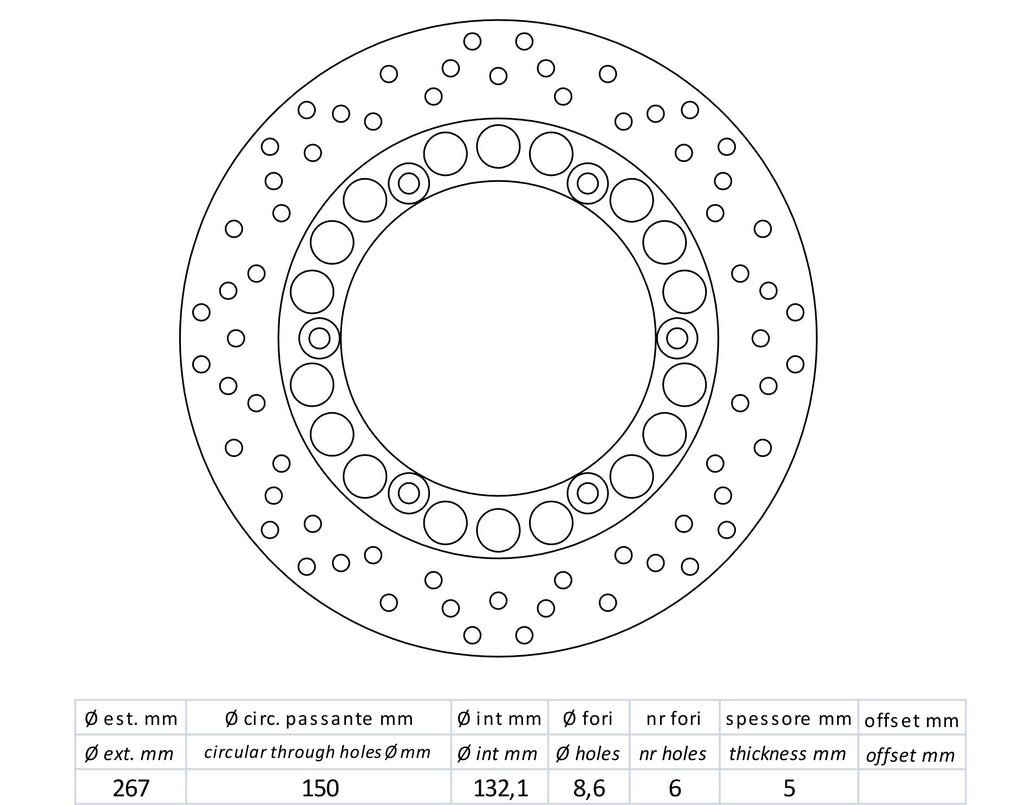 DISCO FRENO POST T-MAX 500 01-11