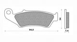 SERIE PASTIGLIE FRENO SINTERIZZATE OFFROAD APRILIA RXV550