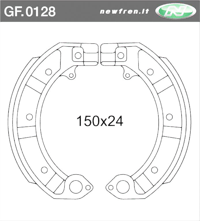 COPPIA GANASCE FRENO VESPA PX 125-150