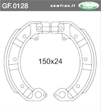 Carica l&#39;immagine nel visualizzatore di Gallery, COPPIA GANASCE FRENO VESPA PX 125-150