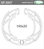 COPPIA GANASCE FRENO POSTERIORE NEWFREN GILERA BULLIT 50	1990 >