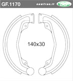 COPPIA GANASCE FRENO POSTERIORI NEWFREN HONDA CB 175 DAL 1974>1976 MVX F 250 1988>