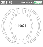 COPPIA GANASCE FRENO ANTERIORI NEWFREN HONDA XL 250 1978>1979 XR S 250 1979>1980 CD 125 1978>