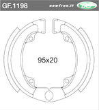 COPPIA GANASCE FRENO POSTERIORI NEWFREN HONDA NB 50 1985 >PGO BIG MAX 80 STAR 50 >1993
