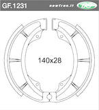 COPPIA GANASCE FRENO POSTERIORI NEWFREN SUZUKI RM 250-400 1979>1980 DR S 250 1983 - 1984