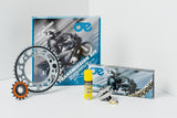KIT TRASMISSIONE CATENA+PIGNONE+CORONA MARCA OGNIBENE APRILIA SX 50CC PASSO 420 PIGNONE DA 11-CORONA DA 53