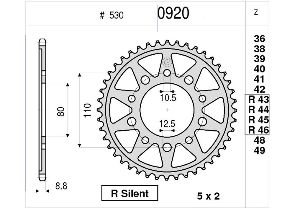 CORONA Z39 PASSO 530 CB 1100 RC 82-83