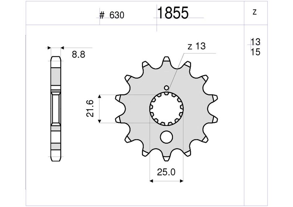 PIGNONE Z15 PASSO 630 GSX 1100 80-87