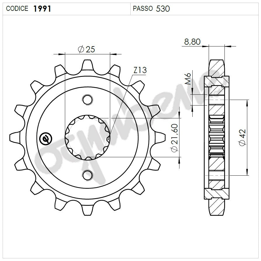 PIGNONE Z17 PASSO 530 GSX-F 600-750