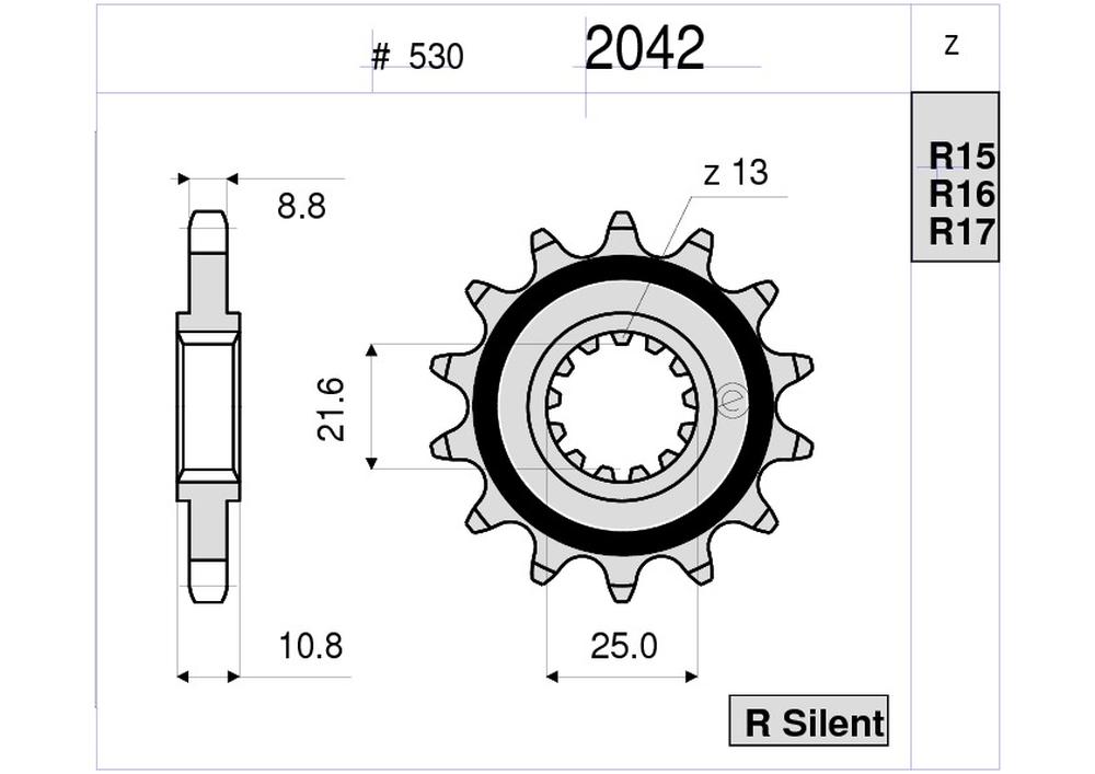 PIGNONE OGNIB. Z15 YAMAHA PASSO 530