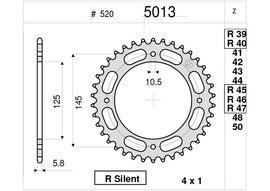 CORONA 45 DENTI XT 600-660 TENERE