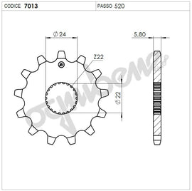 PIGNONE Z15 PASSO 520 RX-SX 125