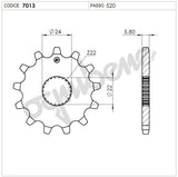 PIGNONE 15 DENTI PASSO 520 RX-SX 125