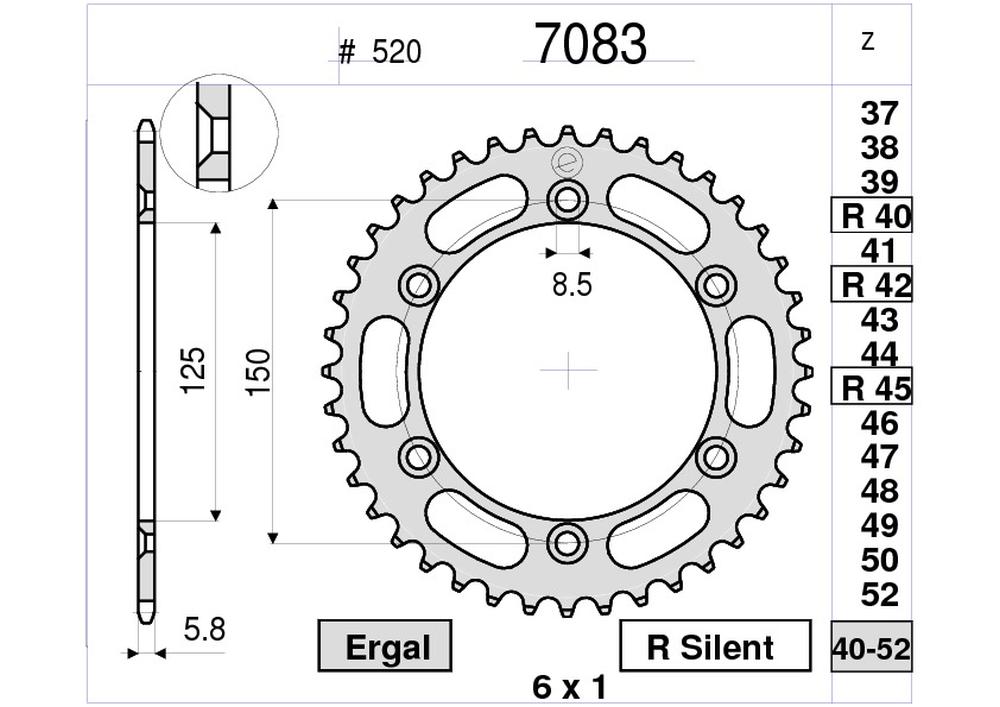 CORONA Z48 PASSO 520 SX 250-450 F