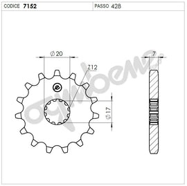 PIGNONE OGNIB. Z13 HONDA PASSO 520