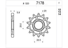 Carica l&#39;immagine nel visualizzatore di Gallery, PIGNONE OGNIB. Z14 YAMAHA PASSO 520