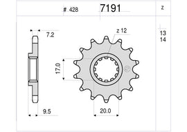 PIGNONE KTM SX 85 2004-2017