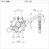 367206Z15 - PIGNONE 15 DENTI RX-SX 50