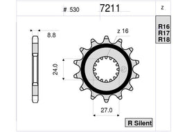 PIGNONE OGNIB. Z16 SUZUKI PASSO 530