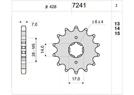PIGNONE OGNIB. Z14 DERBI PASSO 428