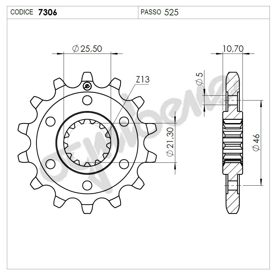 PIGNONE Z14 PASSO 525 LEONCINO 500