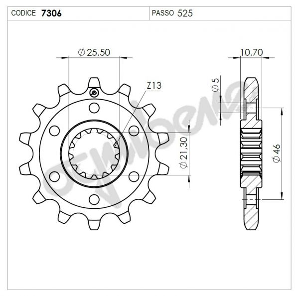PIGNONE Z15 PASSO 525 TRK 502 17-