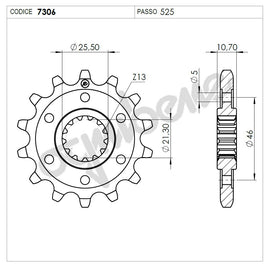 PIGNONE Z15 PASSO 525 BENELLI BN 302-600